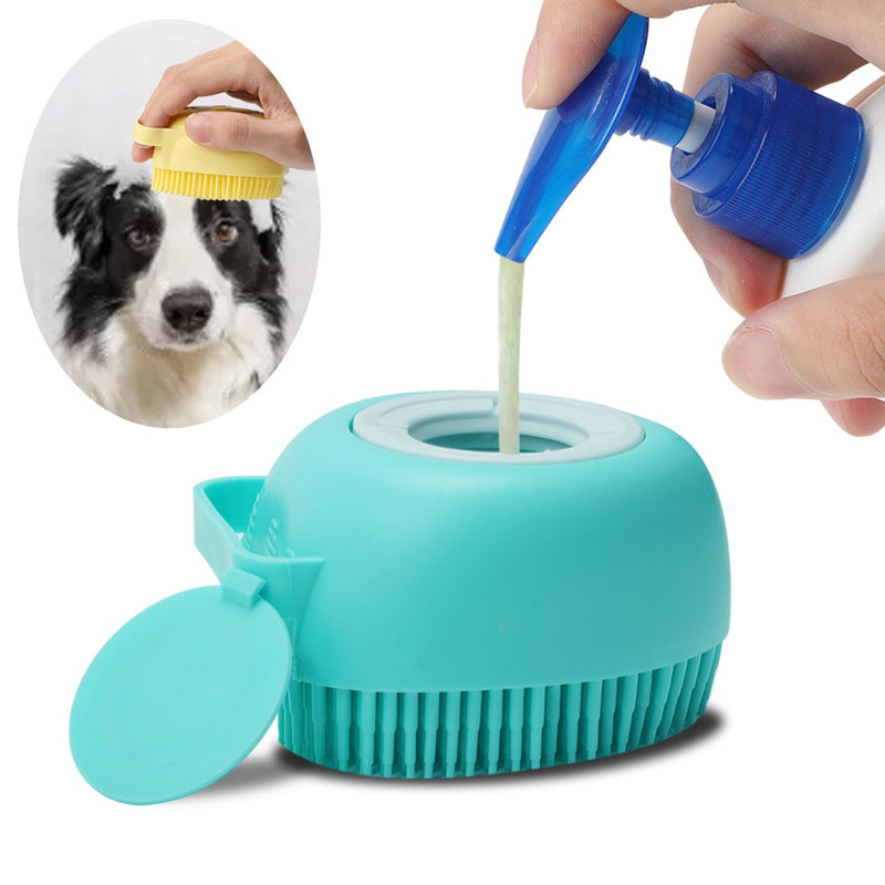 Cepillo Dispensador Champú Mascota Bañar